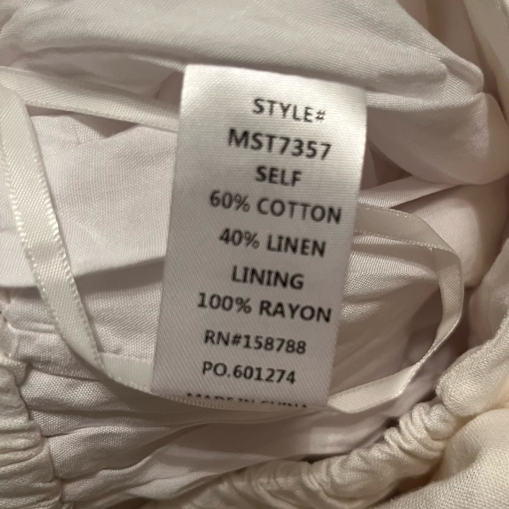 MABLE White Linen Blend Pleated Shorts Size S - Picture 10 of 10